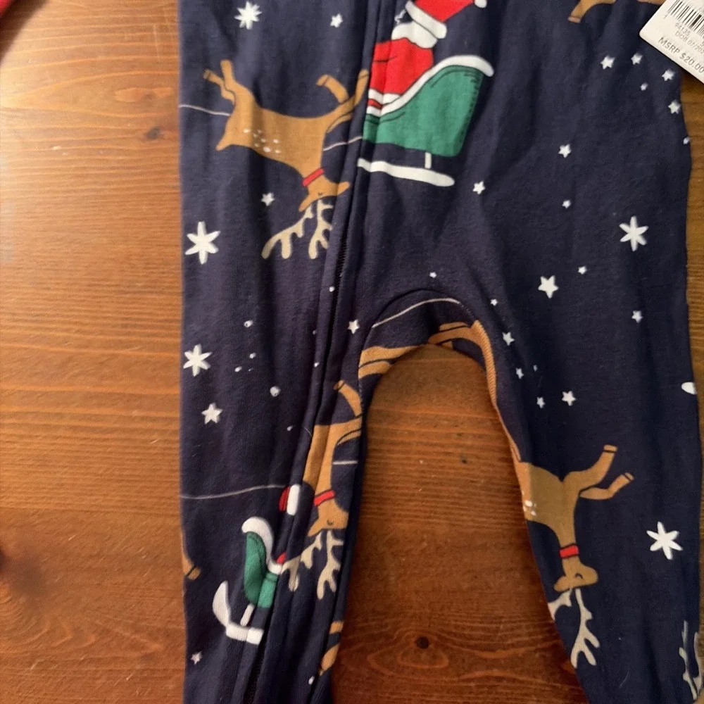 Carter's Blue Reindeer Snug Fit Footie Pajama-Size 12 months‎ NEW $20